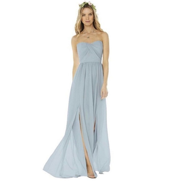 blue social bridesmaids gown - Picture 4 of 7